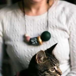 RKITEKT | Leather and Wood Bead Necklace | OS